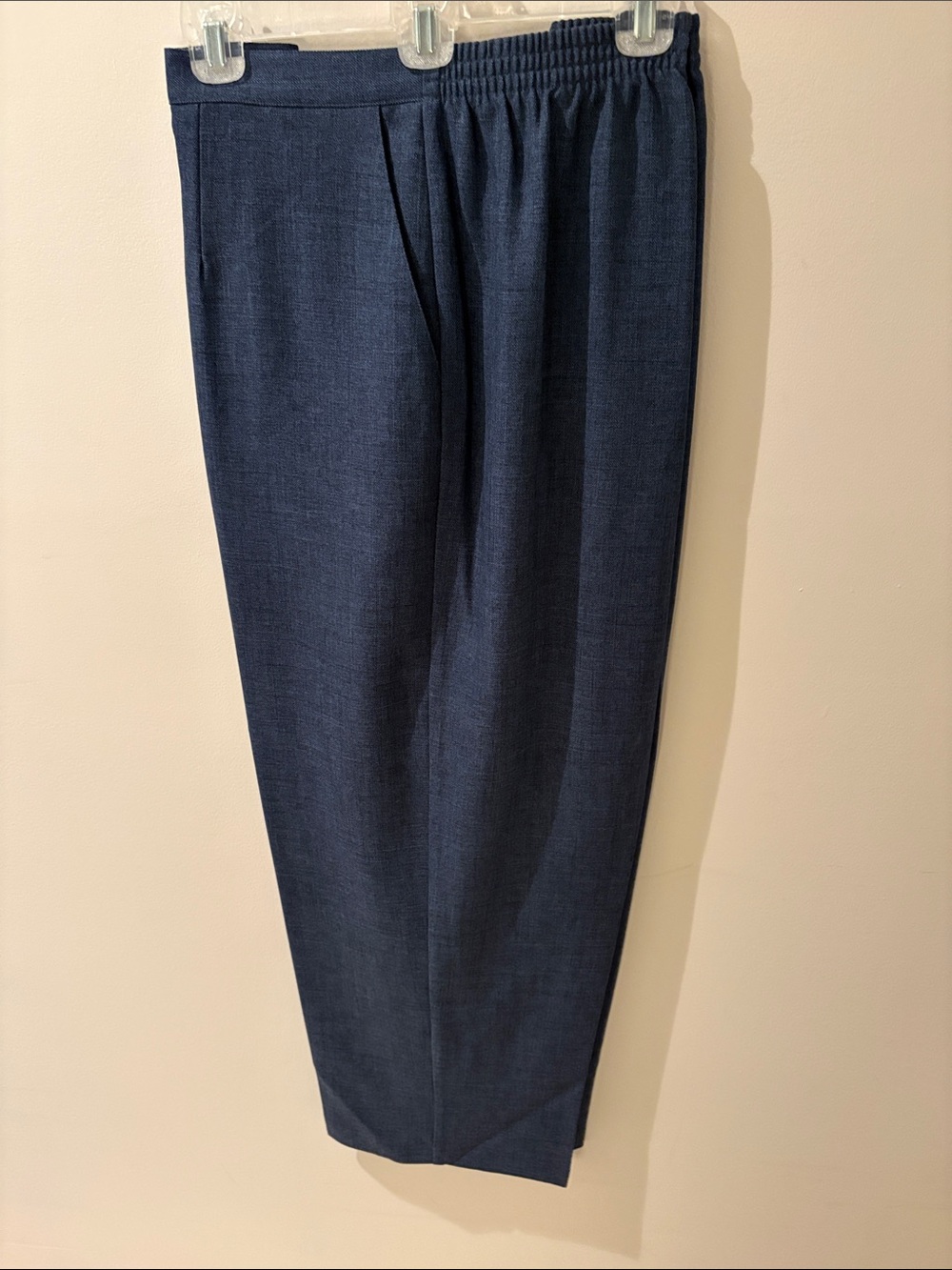 Alfred Dunner Navy Pull-On Dress Trousers
